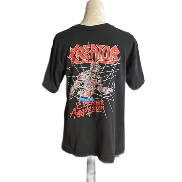Kreator Extreme Aggression ~ Medium ~ 1989 ~ Black ~ Double Sided Concert Shirt